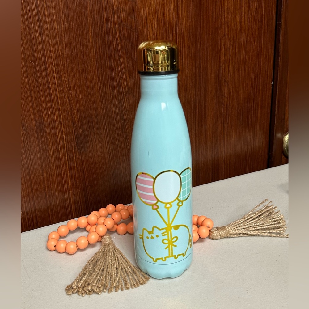 Pusheen Cat and Balloons print Stainless Steel Drink bottle